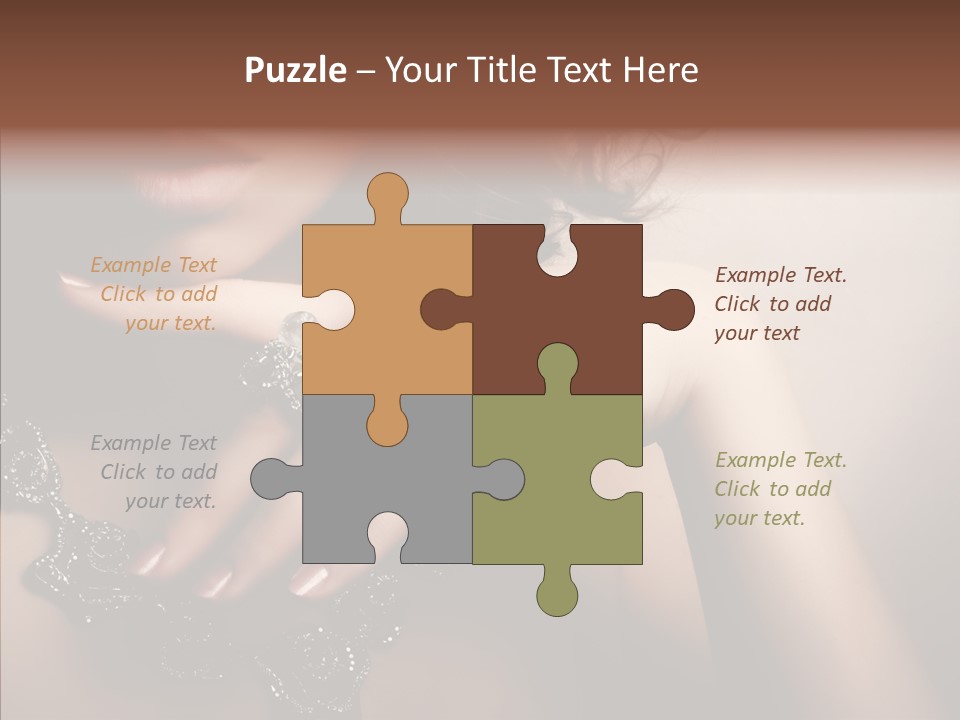Finger Close Up Diamond PowerPoint Template
