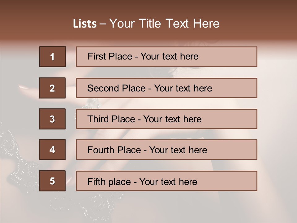 Finger Close Up Diamond PowerPoint Template