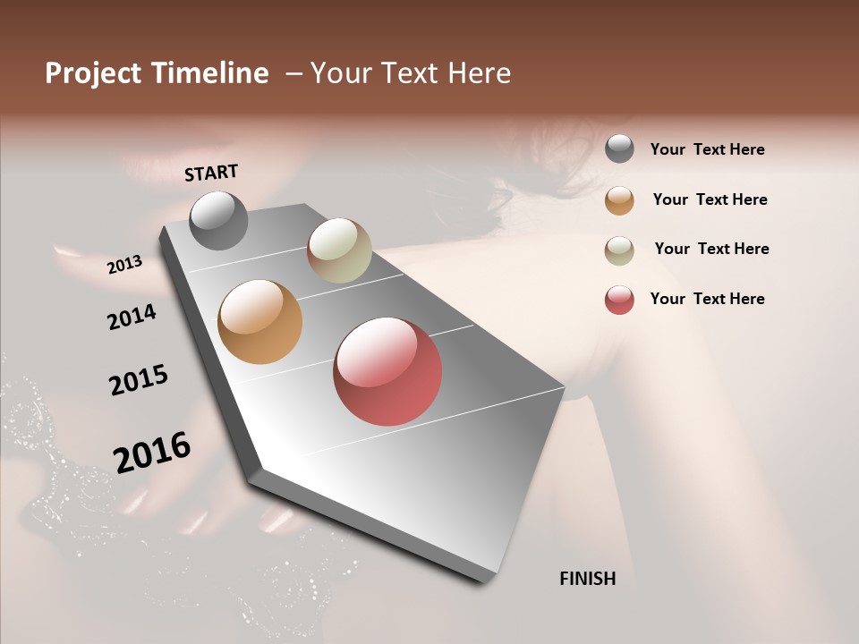 Finger Close Up Diamond PowerPoint Template