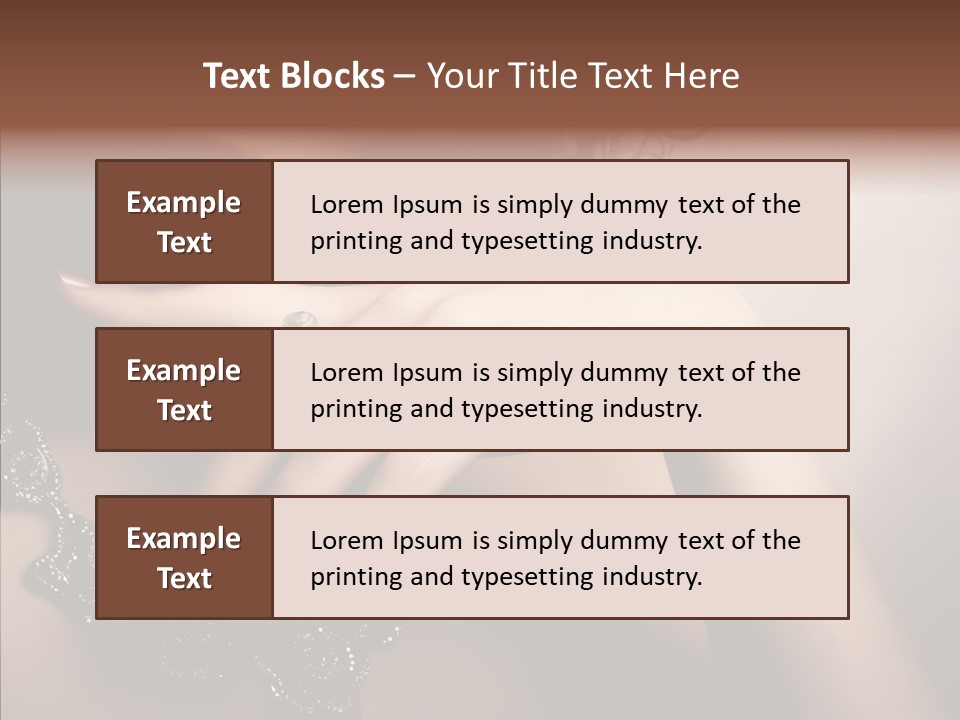 Finger Close Up Diamond PowerPoint Template