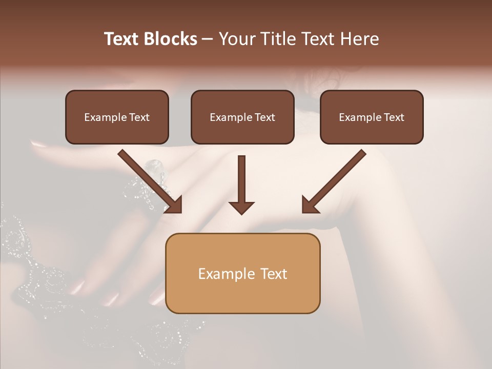 Finger Close Up Diamond PowerPoint Template