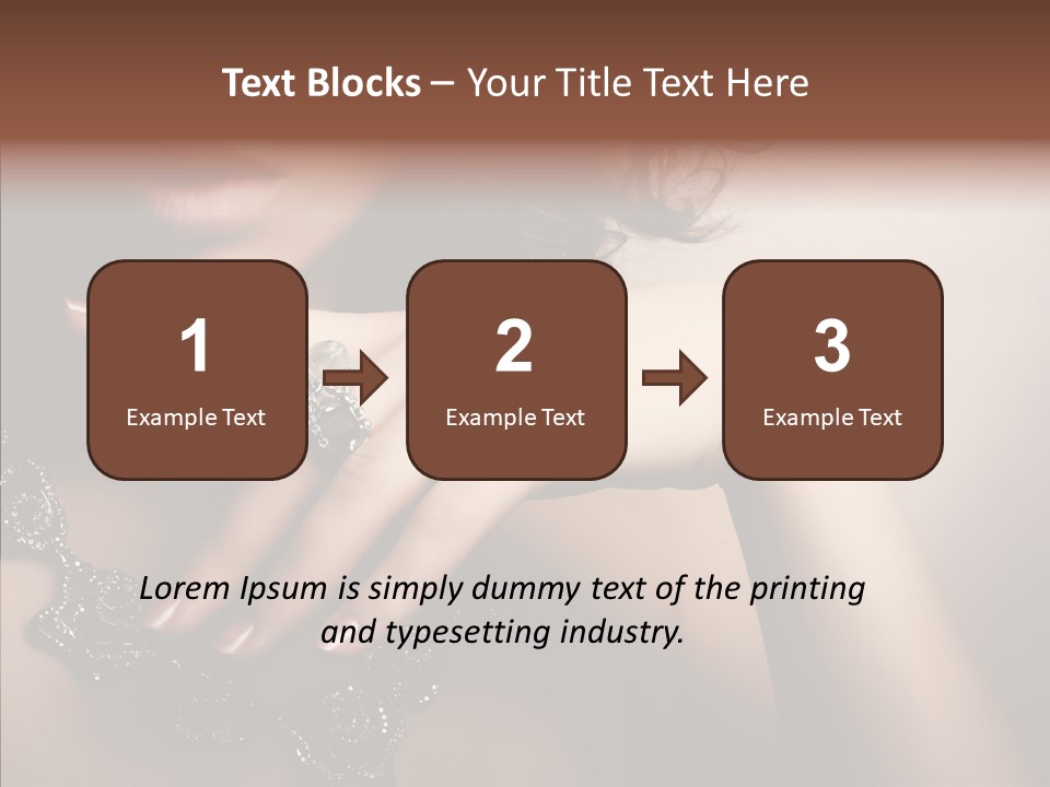 Finger Close Up Diamond PowerPoint Template