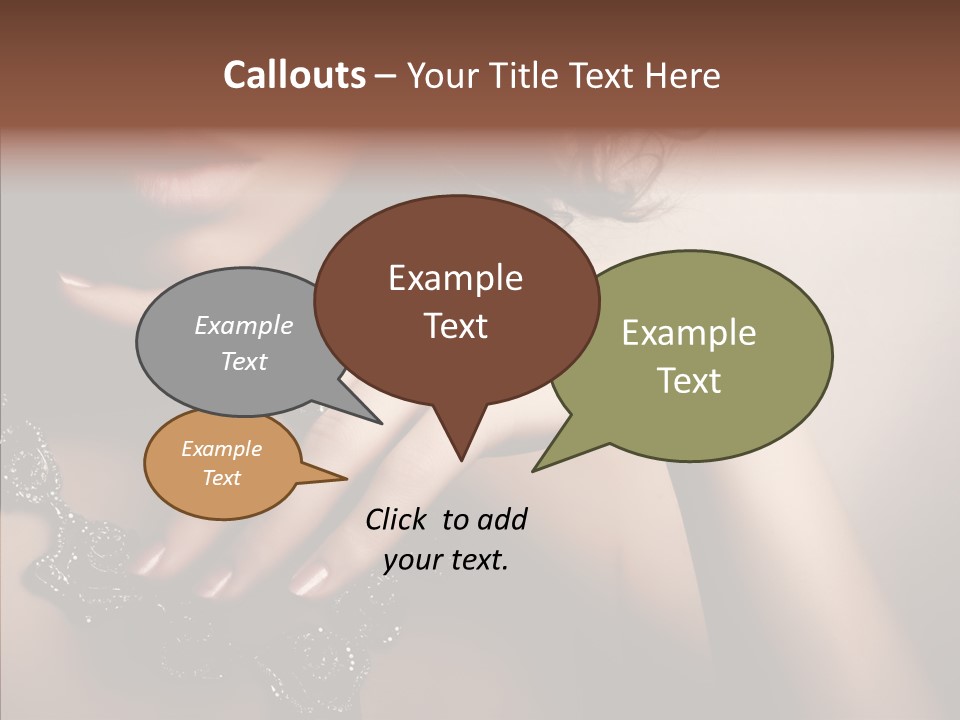 Finger Close Up Diamond PowerPoint Template
