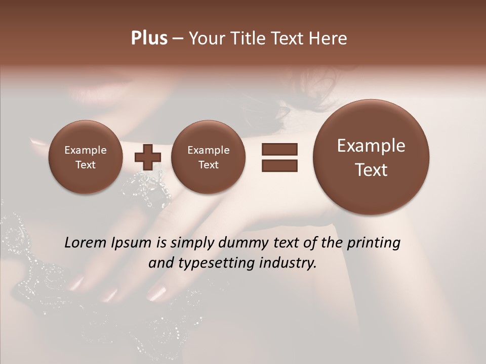 Finger Close Up Diamond PowerPoint Template