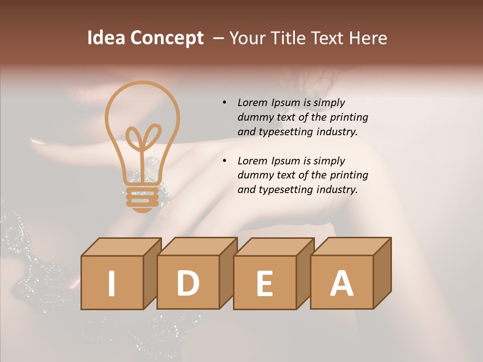 Finger Close Up Diamond PowerPoint Template