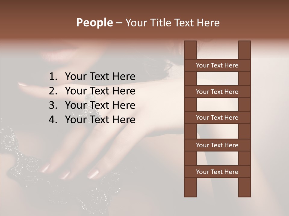 Finger Close Up Diamond PowerPoint Template