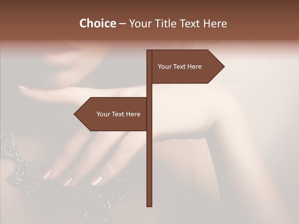 Finger Close Up Diamond PowerPoint Template