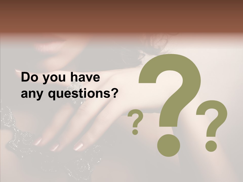 Finger Close Up Diamond PowerPoint Template