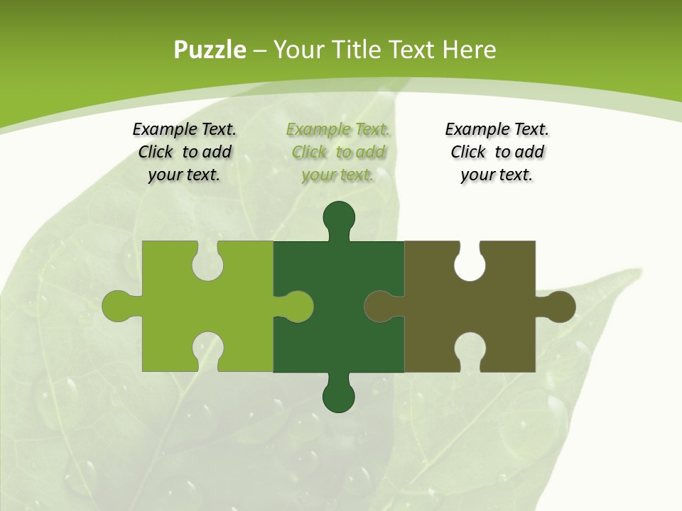 Dewdrops Clear Water PowerPoint Template