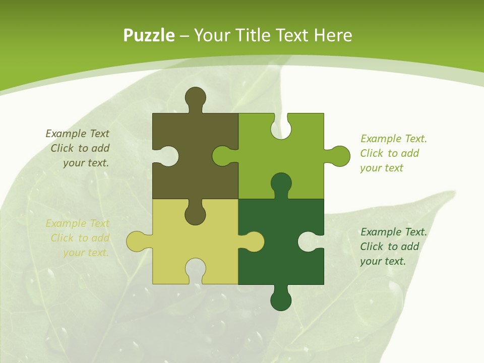 Dewdrops Clear Water PowerPoint Template