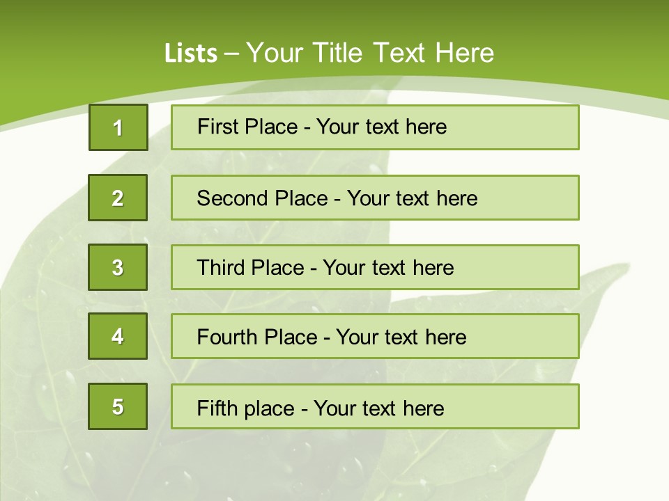 Dewdrops Clear Water PowerPoint Template