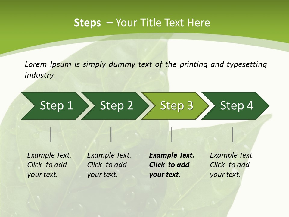 Dewdrops Clear Water PowerPoint Template