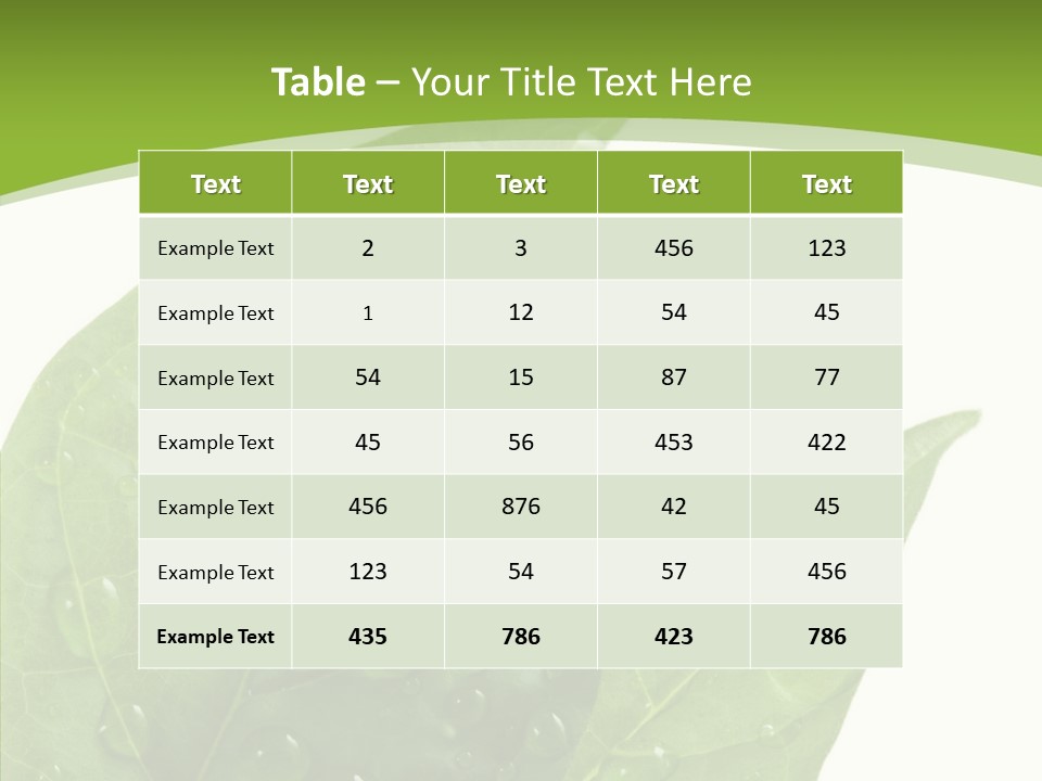 Dewdrops Clear Water PowerPoint Template