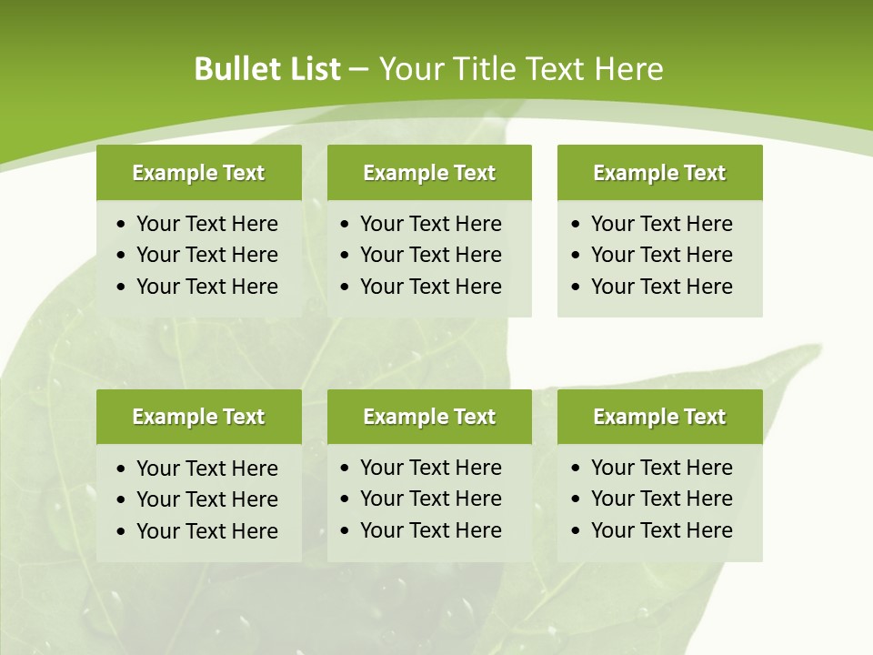 Dewdrops Clear Water PowerPoint Template