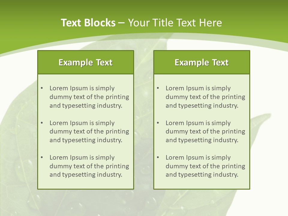 Dewdrops Clear Water PowerPoint Template