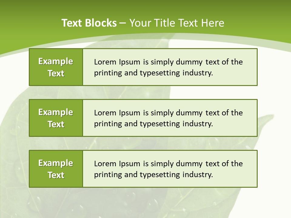 Dewdrops Clear Water PowerPoint Template