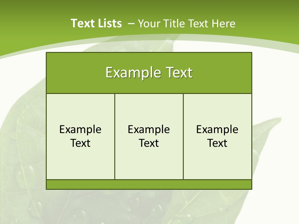 Dewdrops Clear Water PowerPoint Template