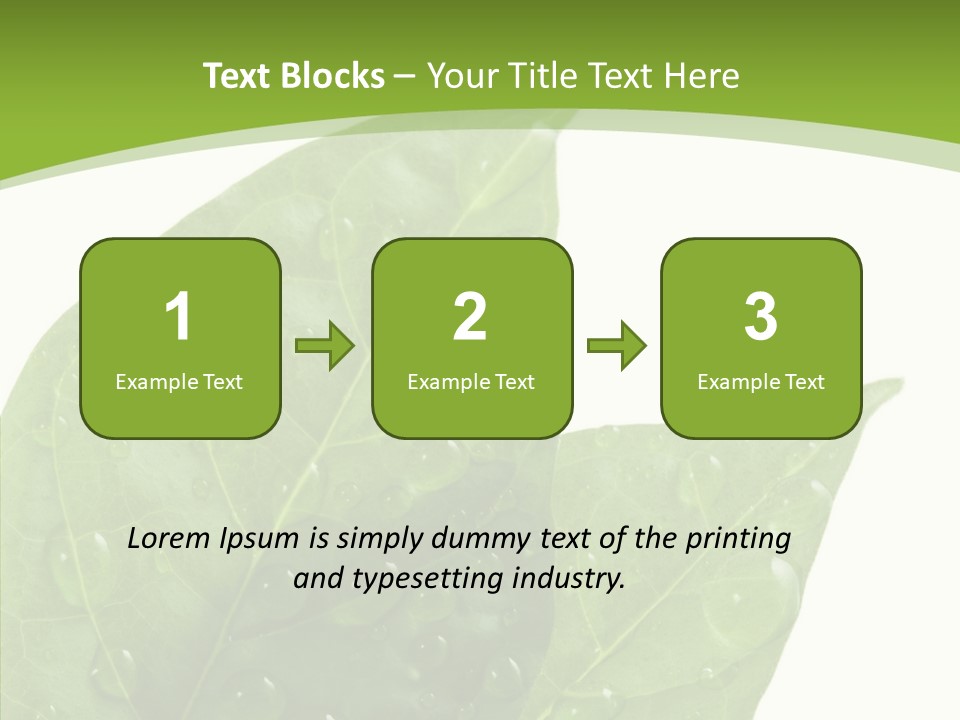 Dewdrops Clear Water PowerPoint Template