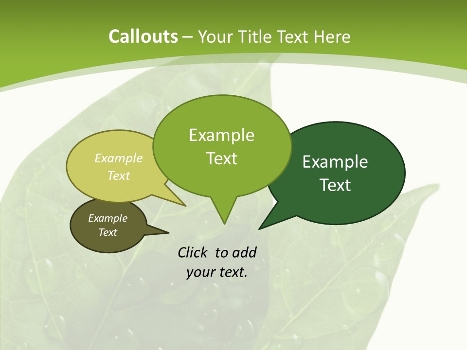 Dewdrops Clear Water PowerPoint Template