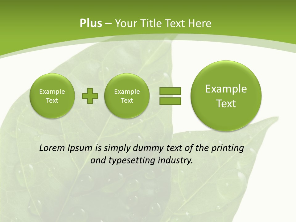 Dewdrops Clear Water PowerPoint Template