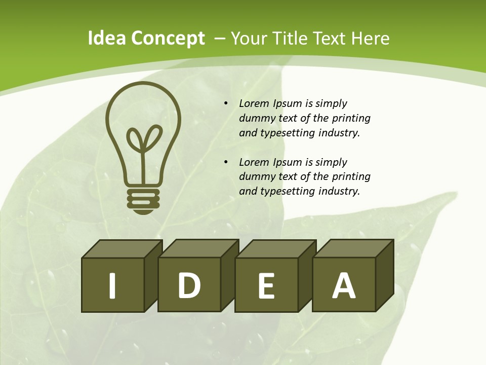 Dewdrops Clear Water PowerPoint Template