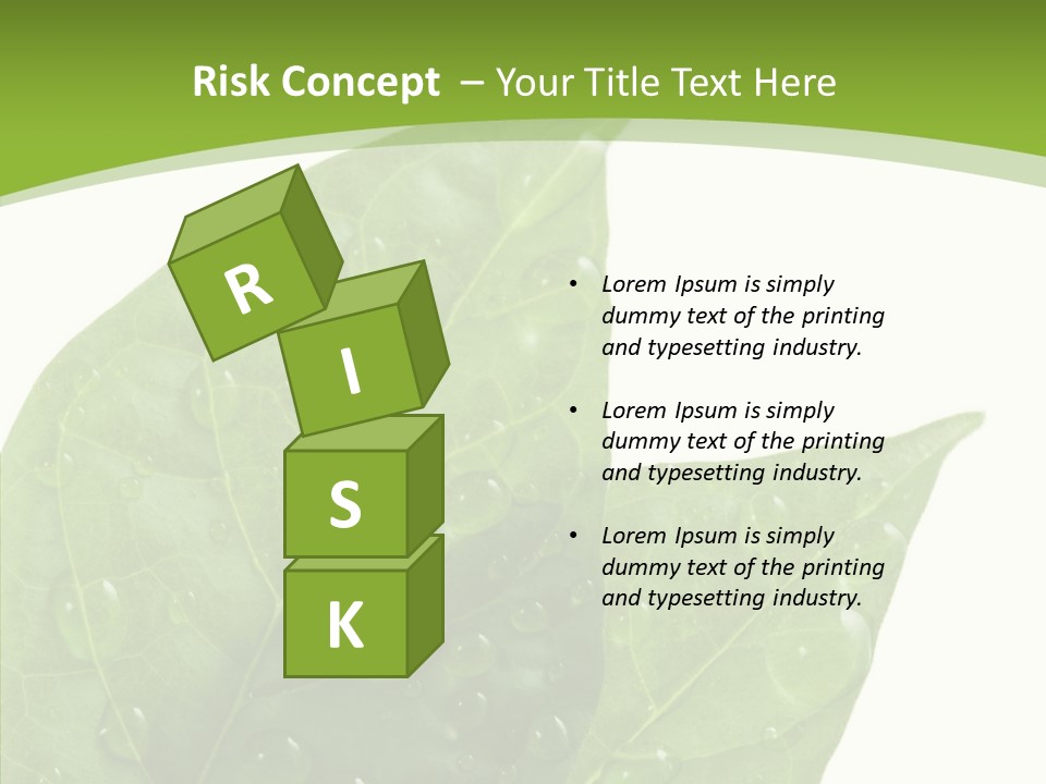 Dewdrops Clear Water PowerPoint Template