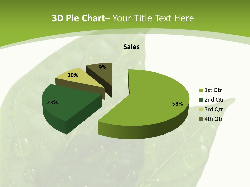 Dewdrops Clear Water PowerPoint Template