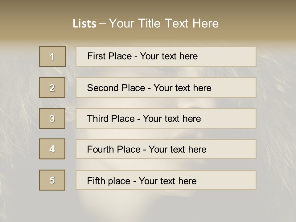 Sensuality Beauty Nosy PowerPoint Template