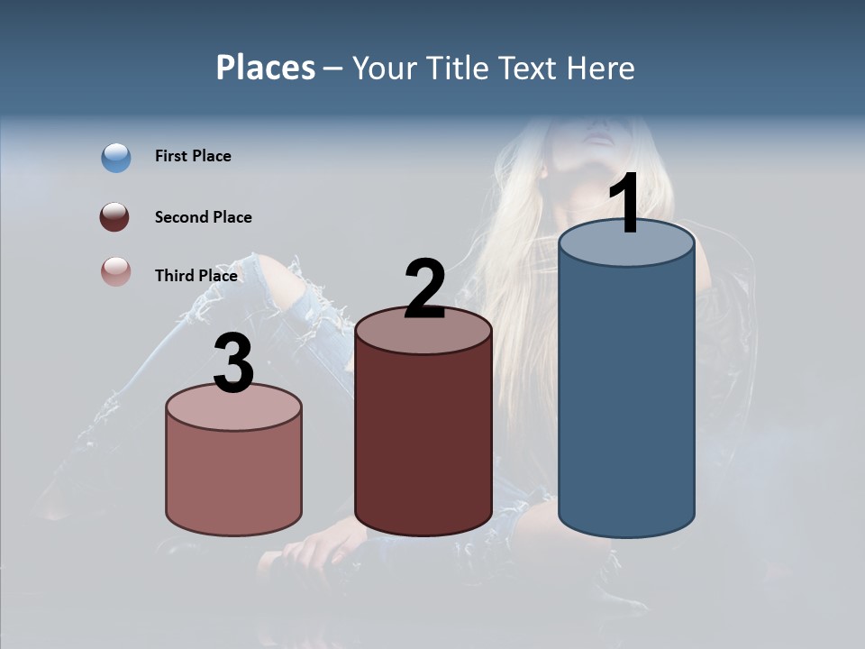 Clouds Caucasian Beautiful PowerPoint Template