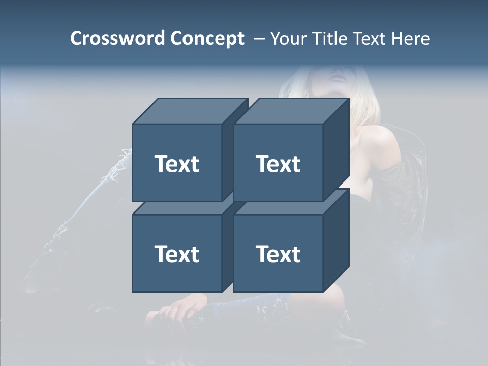 Clouds Caucasian Beautiful PowerPoint Template