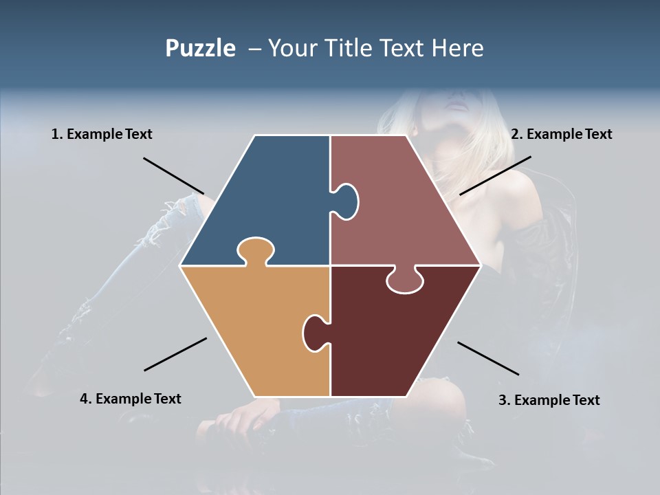 Clouds Caucasian Beautiful PowerPoint Template