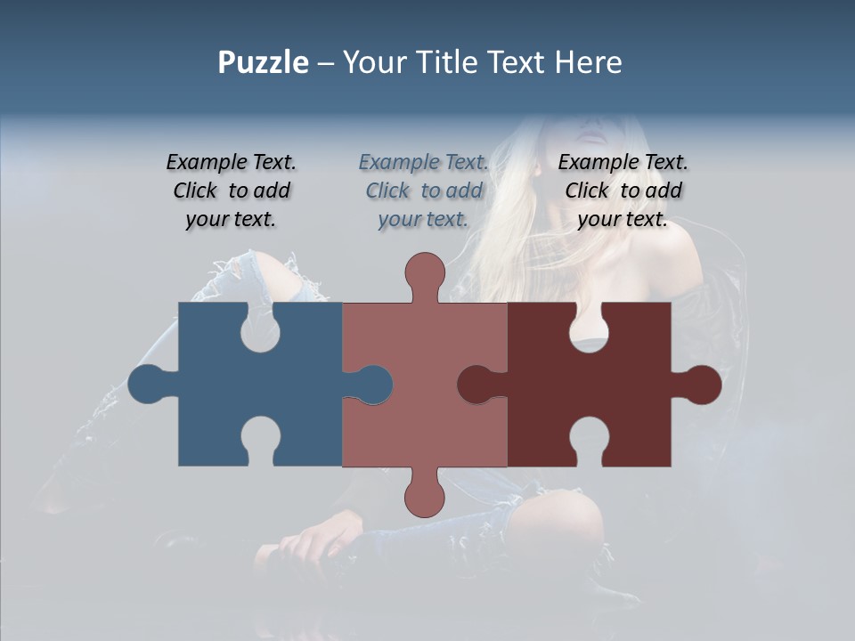 Clouds Caucasian Beautiful PowerPoint Template