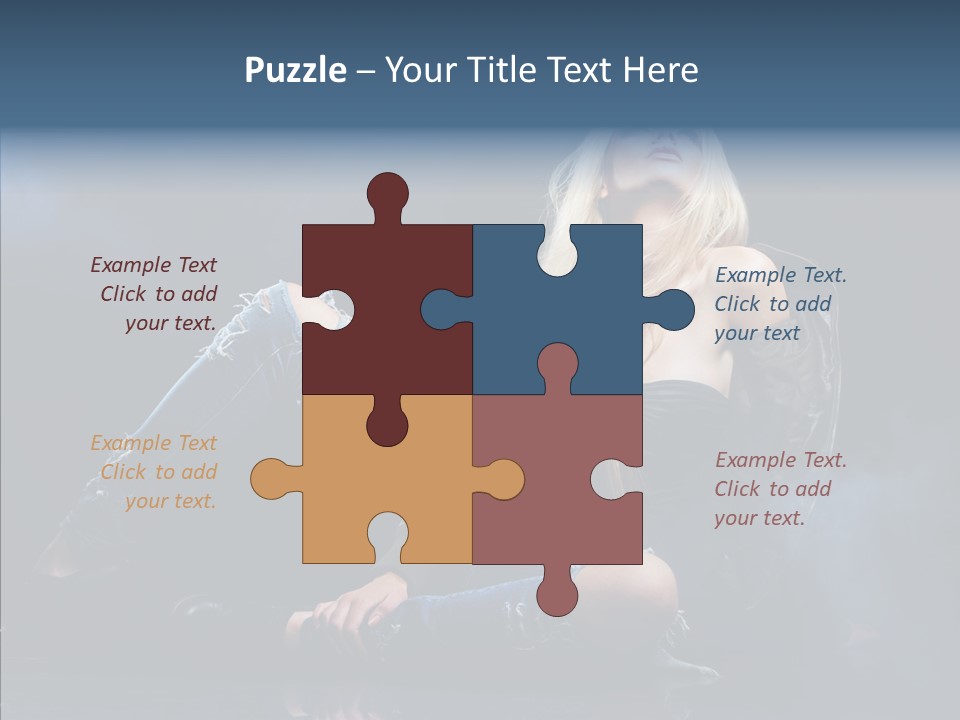 Clouds Caucasian Beautiful PowerPoint Template