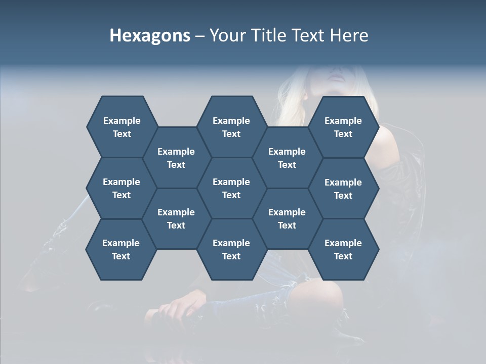 Clouds Caucasian Beautiful PowerPoint Template