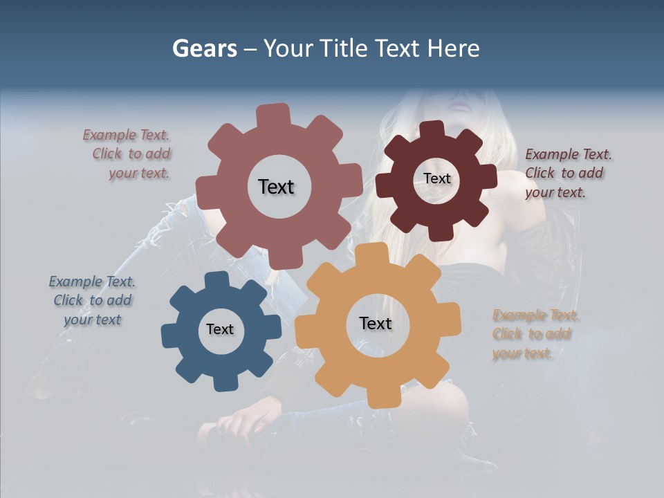 Clouds Caucasian Beautiful PowerPoint Template