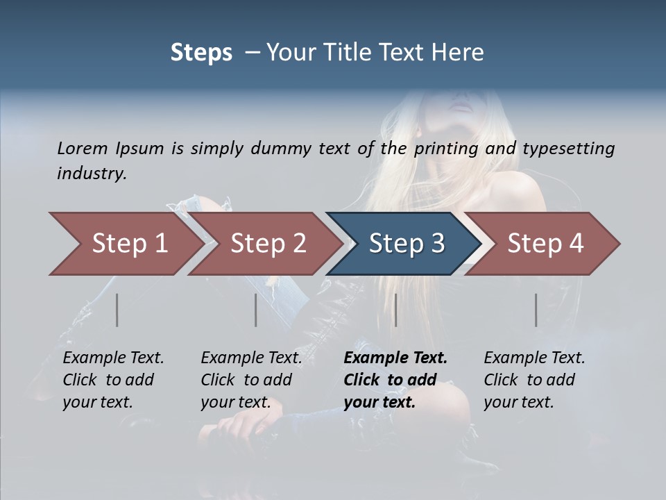 Clouds Caucasian Beautiful PowerPoint Template