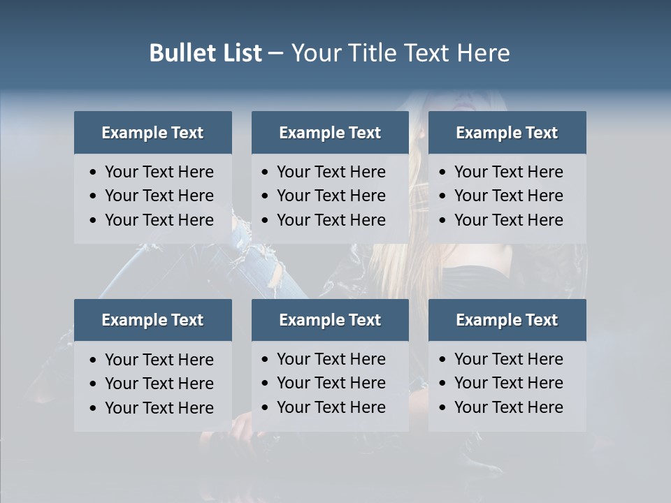 Clouds Caucasian Beautiful PowerPoint Template