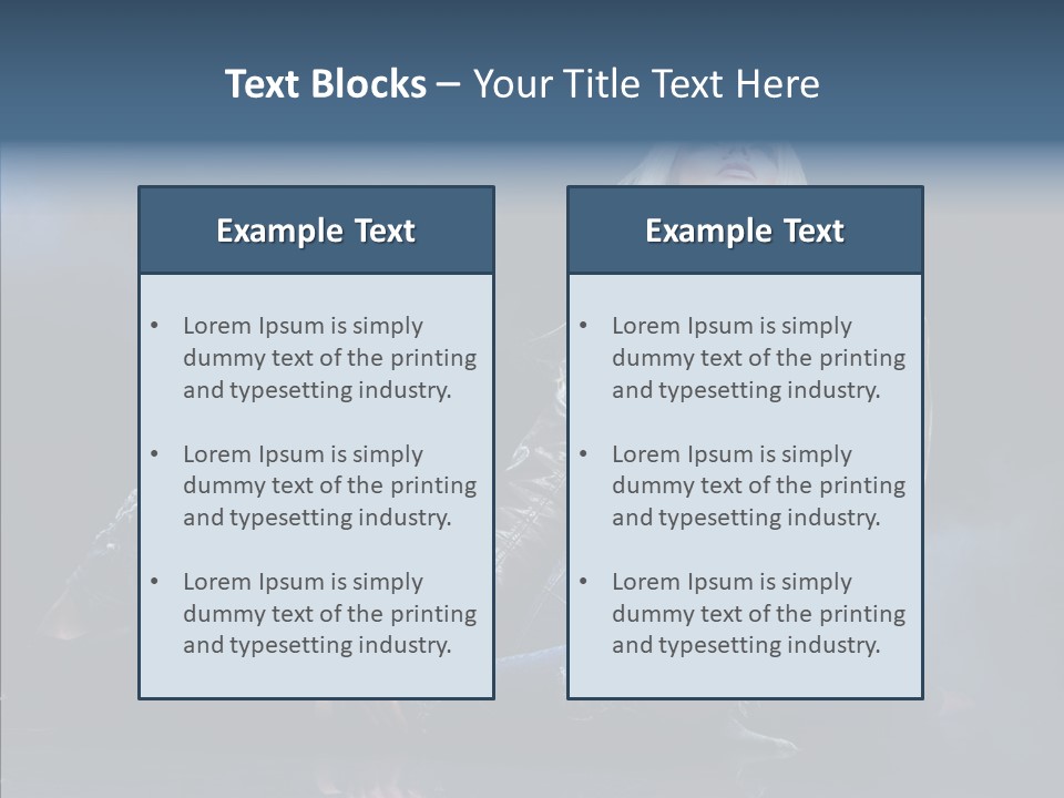 Clouds Caucasian Beautiful PowerPoint Template