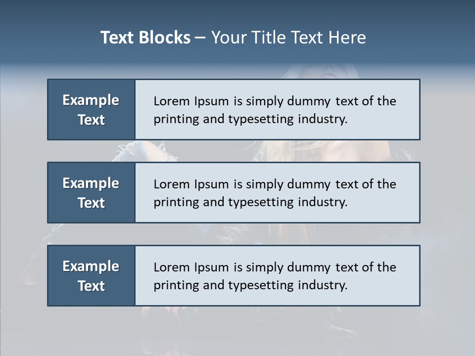 Clouds Caucasian Beautiful PowerPoint Template