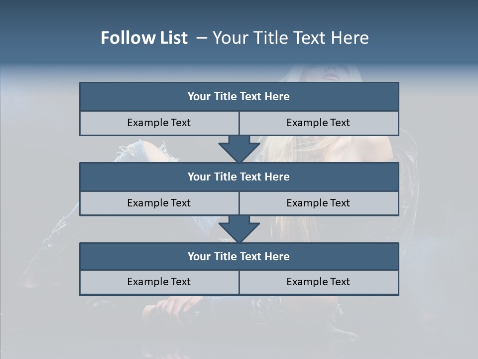 Clouds Caucasian Beautiful PowerPoint Template
