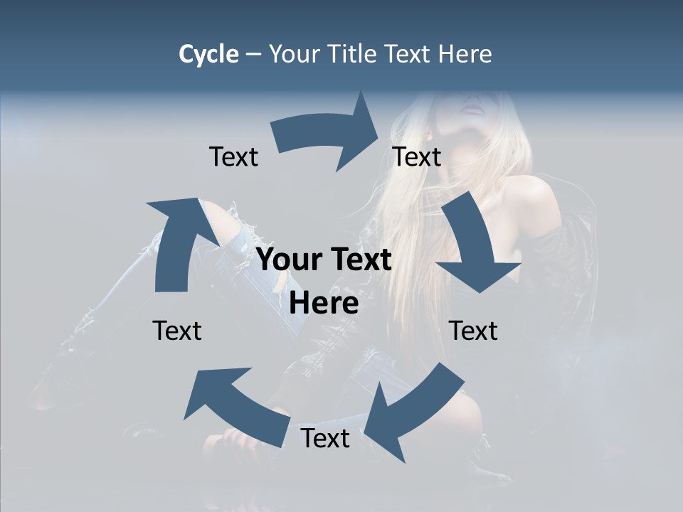 Clouds Caucasian Beautiful PowerPoint Template