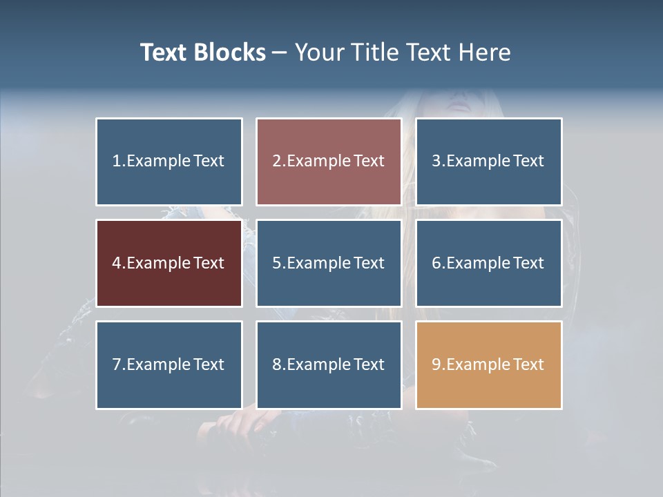 Clouds Caucasian Beautiful PowerPoint Template