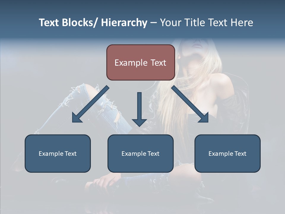 Clouds Caucasian Beautiful PowerPoint Template