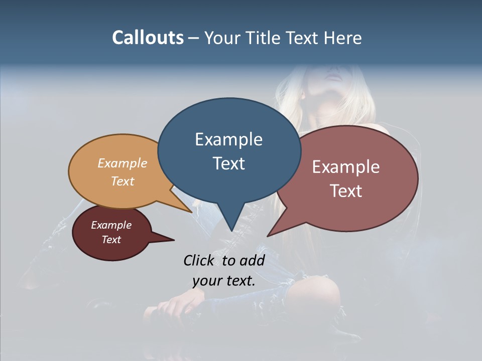 Clouds Caucasian Beautiful PowerPoint Template