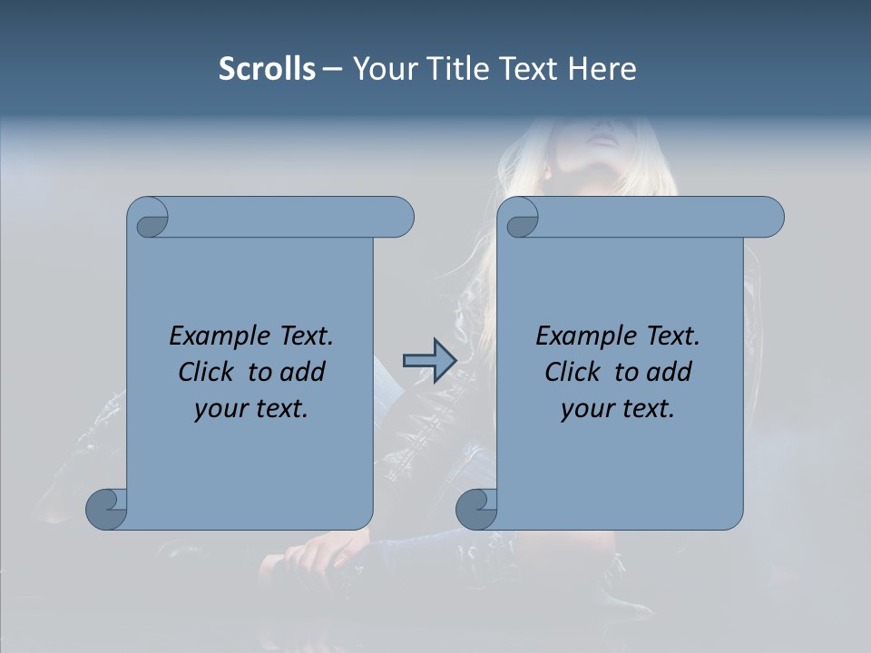 Clouds Caucasian Beautiful PowerPoint Template