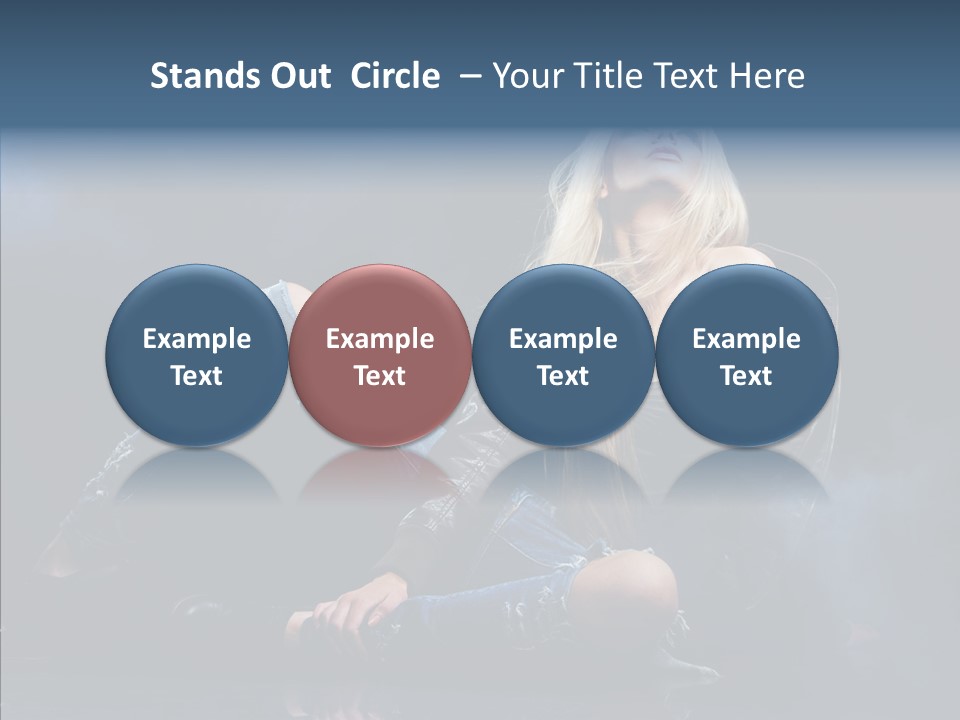 Clouds Caucasian Beautiful PowerPoint Template