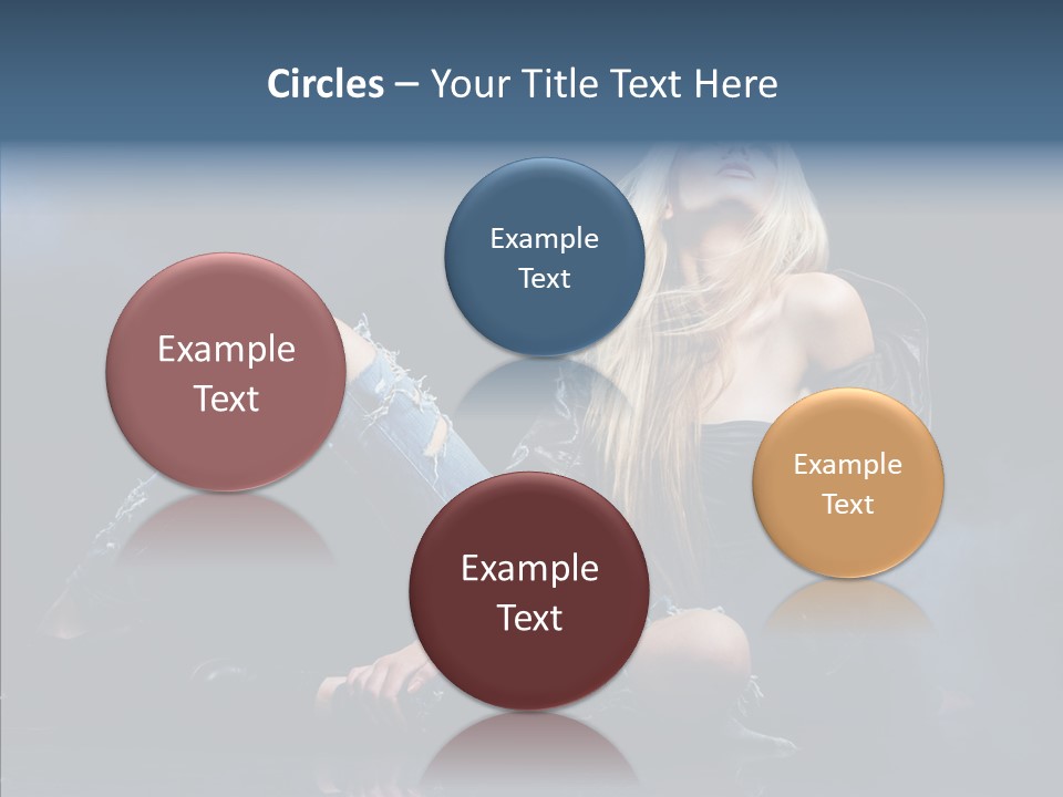 Clouds Caucasian Beautiful PowerPoint Template