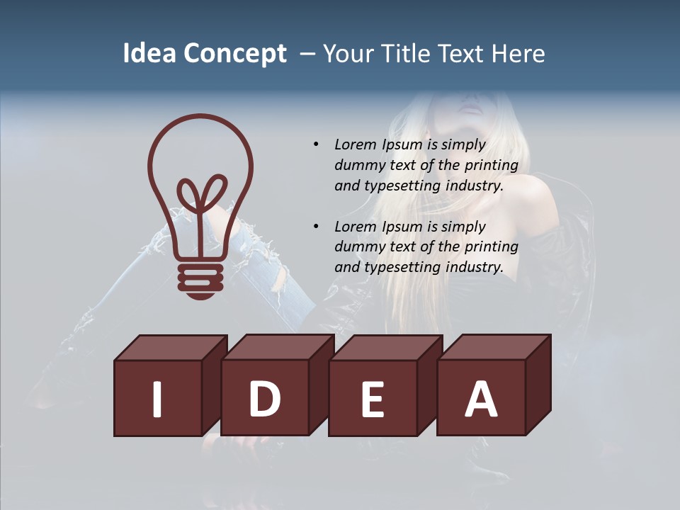 Clouds Caucasian Beautiful PowerPoint Template