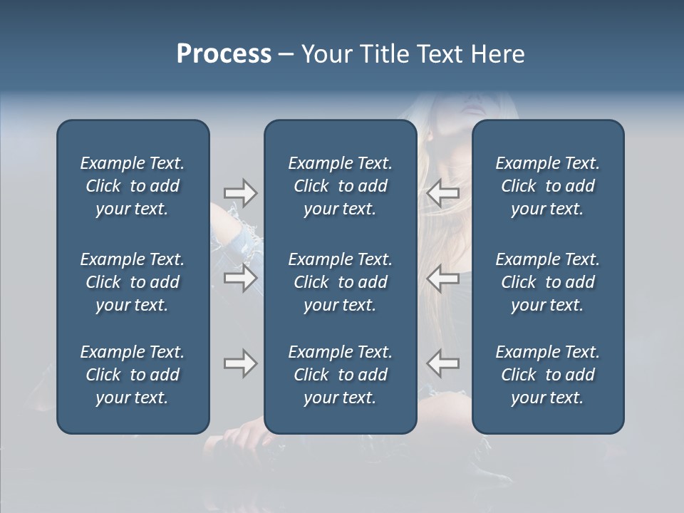 Clouds Caucasian Beautiful PowerPoint Template