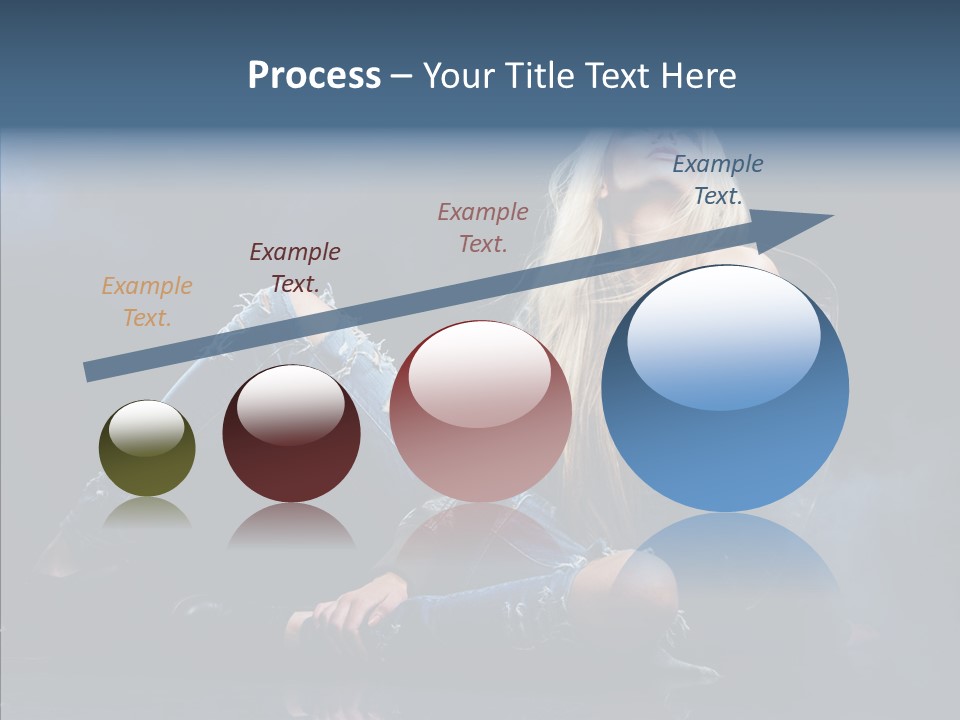 Clouds Caucasian Beautiful PowerPoint Template